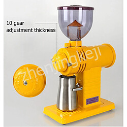 Avis Universal Moulin à café chauffé électrique 220V Granules de grains de café Amovible entièrement automatique 10 fichiers Réglable Haute capacité Rapide | Moulin à café électrique(Jaune)