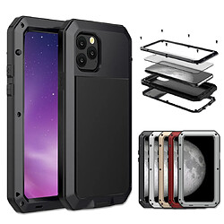 Wewoo Coque Rigide Pour iPhone 11 Pro Etui de protection triple blindage en métal Armour Noir