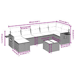 Avis vidaXL Salon de jardin avec coussins 8pcs mélange beige résine tressée