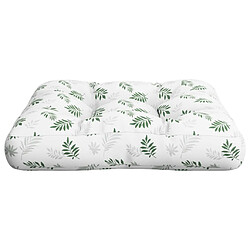 Acheter vidaXL Coussin de palette à motif de feuilles 58x58x10 cm tissu oxford