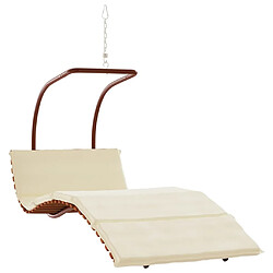 Maison Chic Chaise à bascule | Fauteuil Relax, design moderne avec coussin tissu et bois massif de peuplier -GKD11544