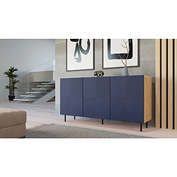 Acheter Vivaldi Commode Camilla Chene Artisan Bleu Marine 150 cm