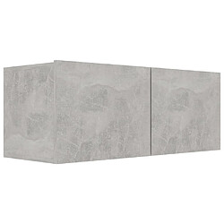 Acheter Maison Chic Ensemble de meubles TV 7 pcs | Banc TV Moderne pour salon | Meuble de Rangement - Gris béton Aggloméré -MN69332