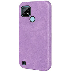 Coque en TPU + PU anti-griffes, violet pour votre Realme C21