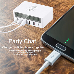 Acheter Station De Charge Rapide USB-C Qi Wireless 5 USB QC 3.0 Pour IPhone US