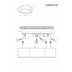 Avis Hemerane Suspension nuage gris – L41cm x h13cm -2xE27 - modèle CLOUD de TK LIGHTING