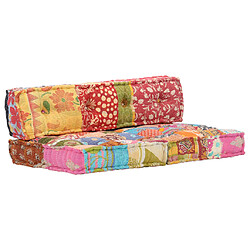 Decoshop26 Coussins canapé de sol poufs modulaire chaise longue en tissu Patchwork DEC021256