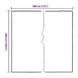 vidaXL Bâche transparente avec œillets 5x8 m polyéthylène pas cher