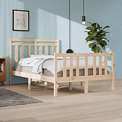 vidaXL Cadre de lit sans matelas 120x190 cm bois massif