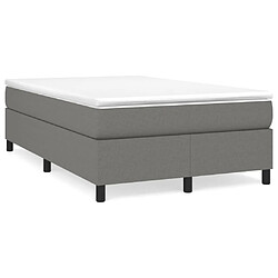 Maison Chic Lit Adulte - Lit simple Lit à sommier tapissier avec matelas moelleux - Meuble de Chambre - Gris foncé 120x200cm Tissu -MN38177