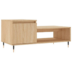 vidaXL Table basse Chêne sonoma 100x50x45 cm Bois d'ingénierie