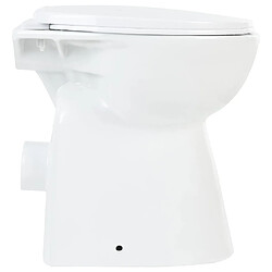 Acheter vidaXL Toilette haute sans bord fermeture douce 7 cm Céramique Blanc