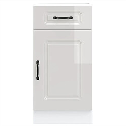 Avis vidaXL Armoire de cuisine Kalmar blanc brillant bois ingénierie