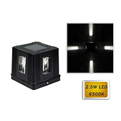 Tradex MURALE LED 2,5 W LAMPE EXTÉRIEURE CUBE LUMIÈRE MODERNE JARDIN NOIR ES32