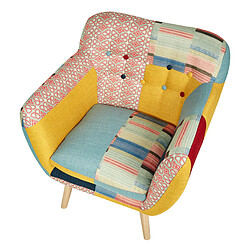 Beliani Fauteuil MELBY Tissu Multicolore pas cher