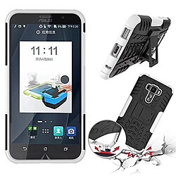 Xeptio Coque Asus Zenfone 3 Deluxe ZS570KL blanc Protektor Armor Silicone noir