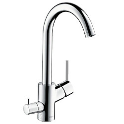 Hansgrohe 14875000 Talis S Variarc Mitigeur évier chromé avec bec pivotant et robinet d'arrêt