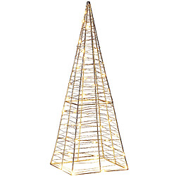 Beliani Décoration LED sapin de noël 60 cm argenté PUKSALA