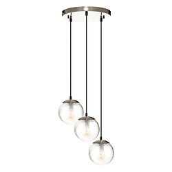 Atmosphera, Createur D'Interieur Suspension Night x3 D15 cm en verre doré - ATMOSPHERA