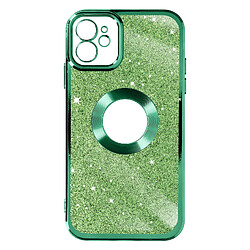 Avizar Coque iPhone 12 Paillette Vert