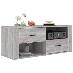 Acheter Maison Chic Meuble TV scandinave gris - Banc TV pour salon Sonoma 100x35x40 cm Bois d'ingénierie -MN43407