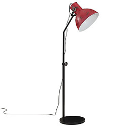 vidaXL Lampadaire 25 W rouge délavé 30x30x90-150 cm E27