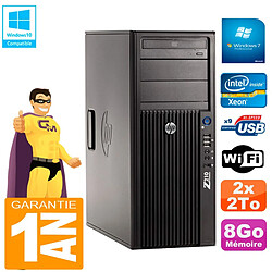 PC HP WorkStation Z210 Tour Xeon E3-1240 RAM 8Go 2 x 2To Graveur DVD Wifi W7 - Occasion