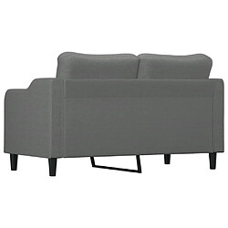 Maison Chic Canapé à 2 places,Sofa de Salon,Canapé droit Gris foncé 140 cm Tissu -GKD784434 pas cher