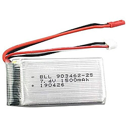 1 Pièce Batterie Lipo Rechargeable (7.4V 1500mAh) pour WLtoys V912 V262 A949V V913 L959 L979 WLtoys Q212G