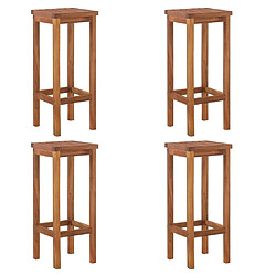 Maison Chic Table de bar et chaises d'extérieur 5 pcs,Ensemble de bar de jardin pour relax bois d'acacia solide -GKD669930 pas cher