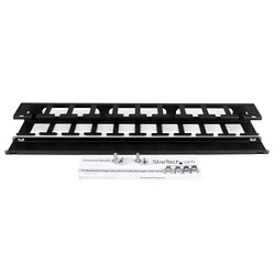 StarTech.com Panneau de gestion de câbles horizontal 1U pour rack de serveur - Guide pour câbles avec couverture pas cher