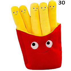 Universal 30cm mignon dessin animé peluche oreiller drôle nourriture peluche collation pizza frites thé au lait hamburger coussin oreiller jouet enfant cadeau d'anniversaire | oreiller de luxe (rouge)