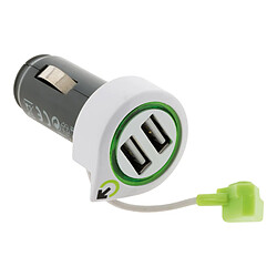 Chargeur de voiture avec câble et prise USBC + 2 USB - Q2 Power