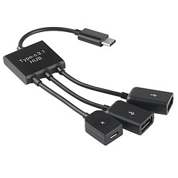 Platyne Adaptateur Type C Double Usb + Micro Usb