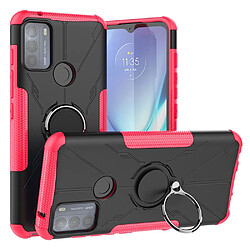 Coque en TPU anti-chocs avec béquille pour votre Motorola Moto G50 4G - rose