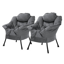 ML-Design Fauteuil 2 places Fauteuil relax Fauteuil de salon Fauteuil à oreilles Coton