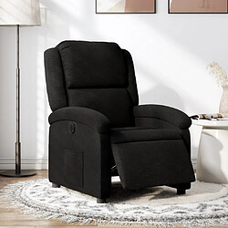 Maison Chic Fauteuil Relax pour salon, Fauteuil inclinable électrique Noir Tissu -GKD32106