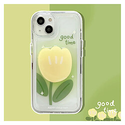 GUPBOO Étui pour iPhone13ProMax étui simple pour téléphone portable pour femme avec tulipes tachées