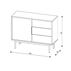 Avis Vivaldi Commode VIVA 1D3S 104 Cachemire