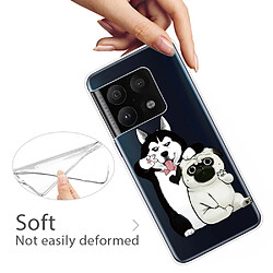 Coque en TPU anti-chocs, deux chiens pour votre OnePlus 10 Pro