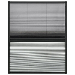 vidaXL Moustiquaire plissée pour fenêtre Aluminium 60x80cm avec auvent