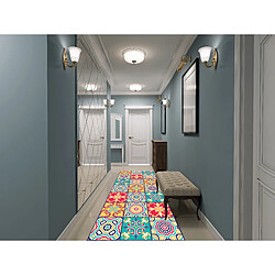 Acheter Alter Tapis de couloir, 100% Made in Italy, Tapis antitache avec impression numérique, Tapis antidérapant et lavable, modèle Maiolica - Alfonso, cm 250x65