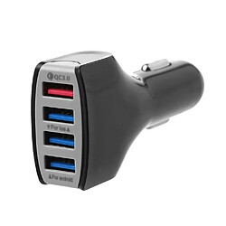 Justgreenbox Chargeur de voiture rapide avec 4 ports USB, Blanc