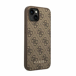 Acheter Guess Maroquinerie Devinez le logo en mÃ©tal dorÃ© 4G - Ã‰tui pour iPhone 14 Plus (marron)