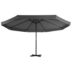 Helloshop26 Parasol avec mât en aluminium 500 cm anthracite 02_0008106