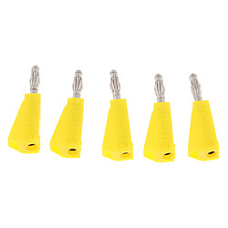 5pieces 4mm Banana Plug pour Sondes de Test Instrument Instrument Meter Connector jaune