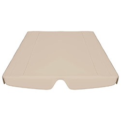 Avis vidaXL Toit de rechange de balançoire beige 150/130x105/70 cm