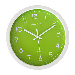 Horloge murale silencieuse de 12 pouces non-ticking horloge décorative pour le bureau à la maison vert