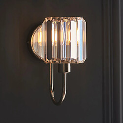 Endon Applique avec abat-jour en verre Nickel brillant