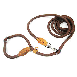 Universal Laisse pour chien polyvalente P chaîne coulissante col animal de compagnie guide de marche corde de chien en nylon chiot animal de compagnie traction petit gros chien | traction (brun)